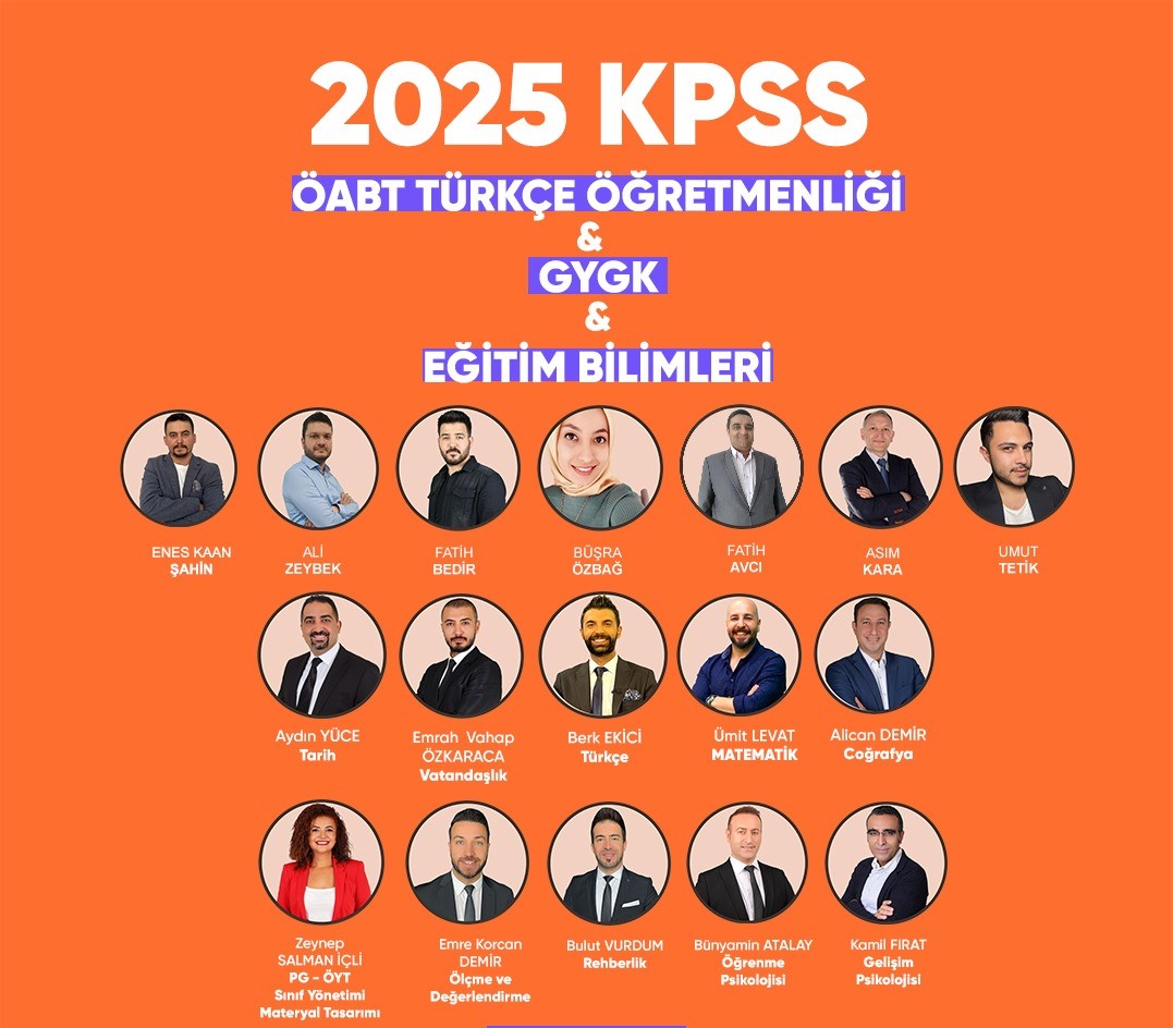 2025 TÜRKÇE ÖABT,  GYGK VE EĞİTİM BİLİMLERİ KURSU