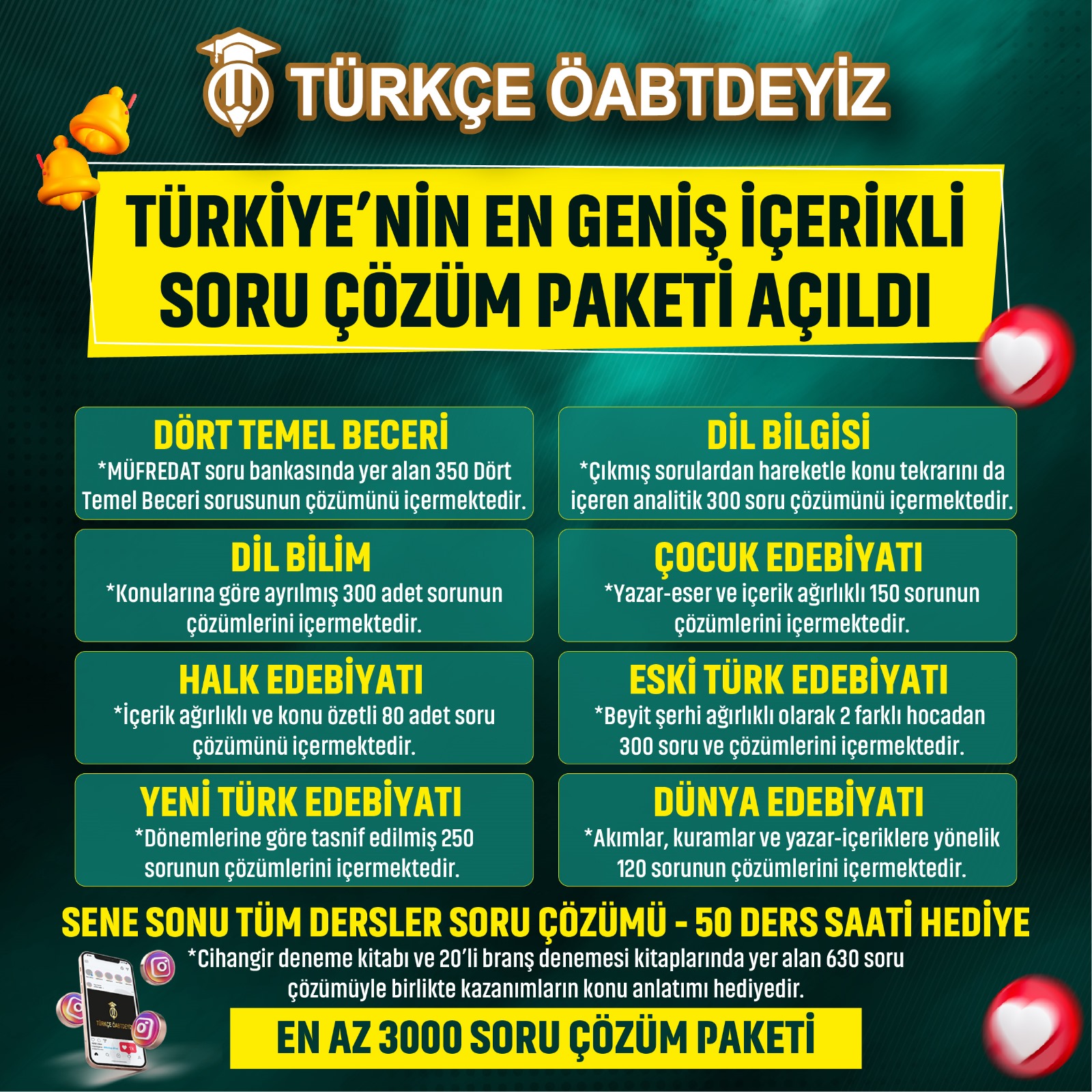 TÜRKİYE DERECESİ SORU ÇÖZÜM PAKETİ - 3000 SORU